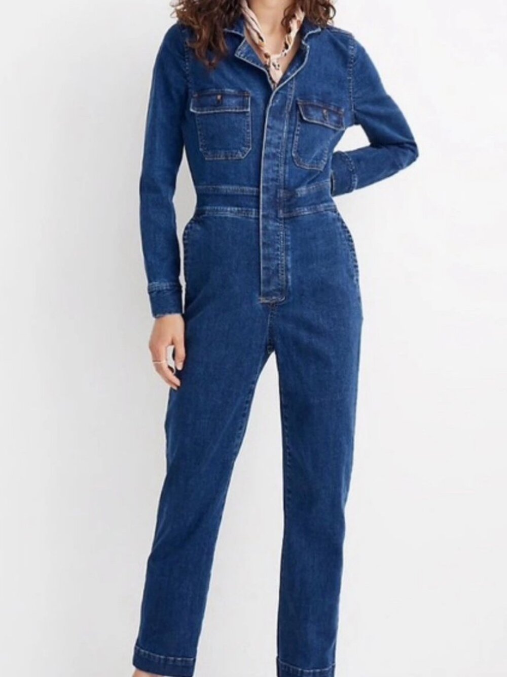 Madewell Dark Blue Denim Jumpsuit